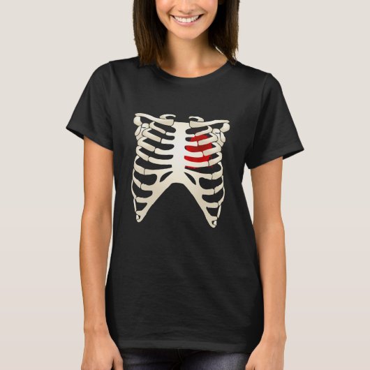 T-shirt Bones Halloween Costume Skeleton Drôle (Devant)