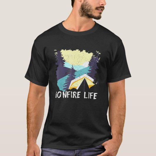 T-shirt Bonfire Life Camping Outdoor Camper Wildlife Natur (Devant)
