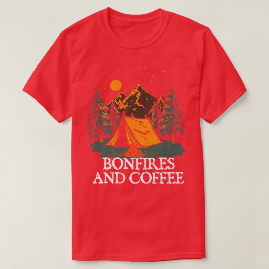 T-shirt Bonfires et café Camping Café Lover Camper Ca (Design devant)