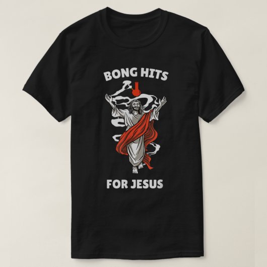 T-shirt Bong Hits For Jesus Drôle THC Stoner Cadeau (Design devant)