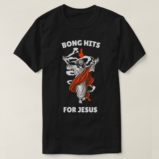 T-shirt Bong Hits For Jesus Drôle THC Stoner Cadeau (Design devant)