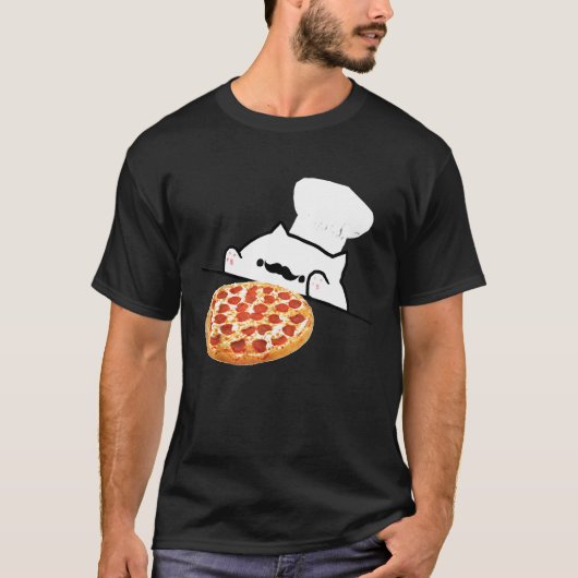 T-shirt Bongo Chat Pizza Chef Dank Mèmes (Devant)