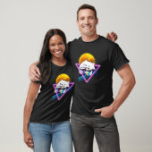T-shirt Bongo Chat Retro 80s Vaporwave Style Outrun (Unisexe)