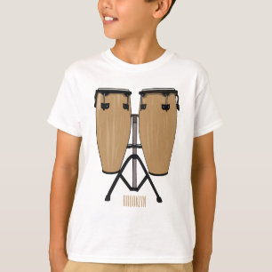 T-shirt Bongo, dessin animé de batterie