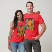 T-shirt Bongo indigène (rouge foncé) (Unisexe)