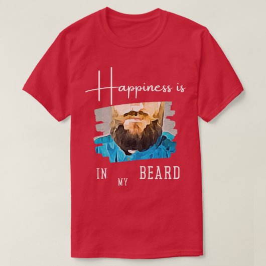 T-shirt Bonheur à la barbe 1 (Design devant)