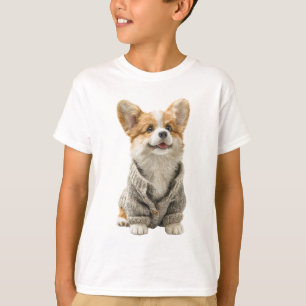T-shirt Bonheur Corgi Pull Enfants