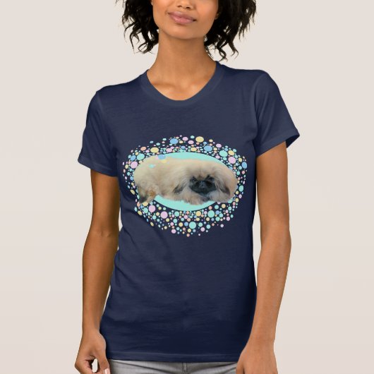 T-shirt Bonheur de bulle de Pékinois (Devant)