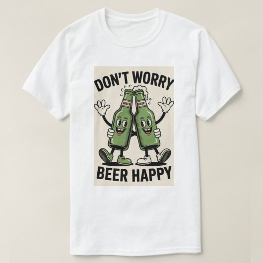 T-shirt Bonheur de la bière  (Design devant)