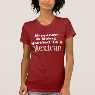T-shirt Bonheur d'être marié au Mexicain (ON DARK)