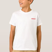 T-shirt Bonheur dos rouge impression (Devant)