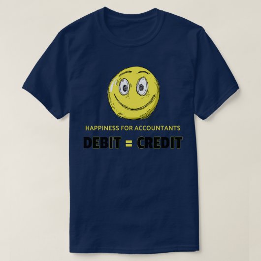T-shirt Bonheur pour les comptables DEBITCREDIT Comptable (Design devant)