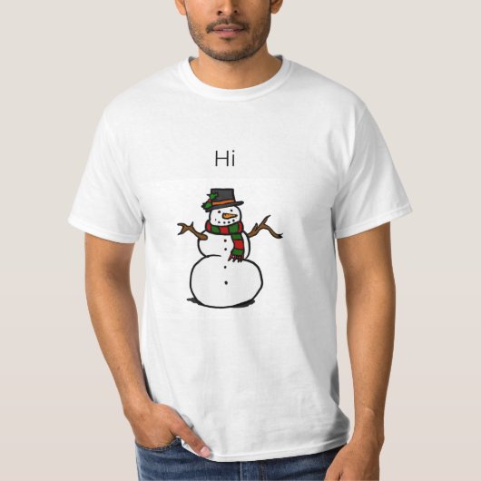 T-shirt bonhomme de neige (Devant)