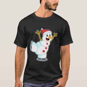 T-shirt Bonhomme de neige au Patinage sur glace avec Patin