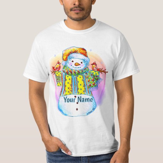 T-shirt Bonhomme de neige Birdman (Devant)