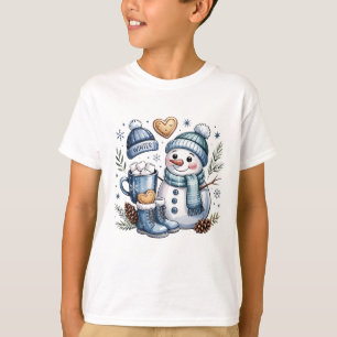 T-shirt Bonhomme de neige confortable d'hiver 