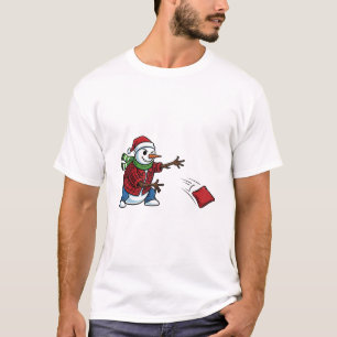 T-shirt Bonhomme de neige Cornhole Noël 2026 Fête de dépar