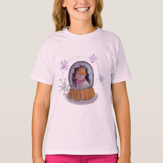 T-shirt bonhomme de neige de Noël (Devant)