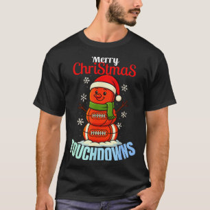 T-shirt Bonhomme de neige de Noël drôle de football pour h