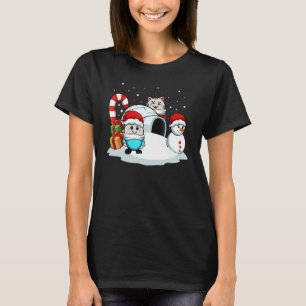 T-shirt Bonhomme de neige de Noël Pyjama d'hiver X-Mas Fêt