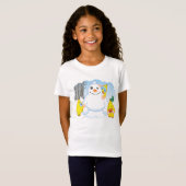 T-Shirt Bonhomme de neige de Zingoz (Devant entier)