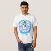 T-Shirt Bonhomme de Neige Flocon de Neige Mamie (Devant entier)
