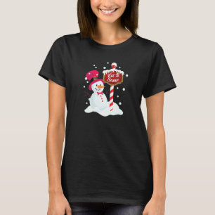 T-shirt Bonhomme de neige heureux Laissez neige Graphique