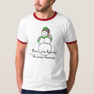 T-shirt bonhomme de neige, là - autobus efficace de neige