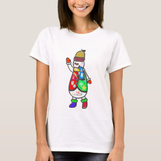 T-shirt Bonhomme de neige laid de chandail