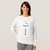T-shirt Bonhomme de neige minimaliste (Devant entier)
