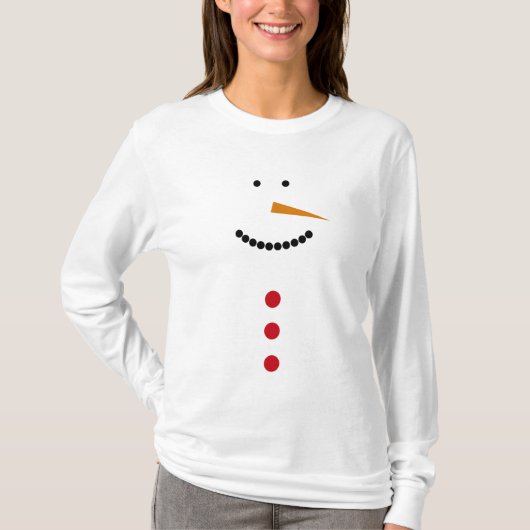 T-shirt Bonhomme de neige minimaliste (Devant)