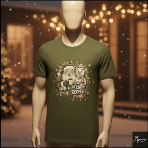 T-shirt Bonhomme de neige Père Noël Café Joie Tache de pei