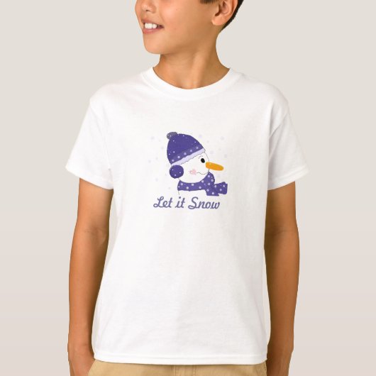 T-shirt Bonhomme de neige - Qu'il neige (Devant)