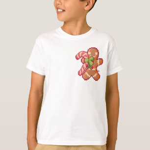 T-shirt Bonhomme en pain d'épice, appareil photo bonbon, P