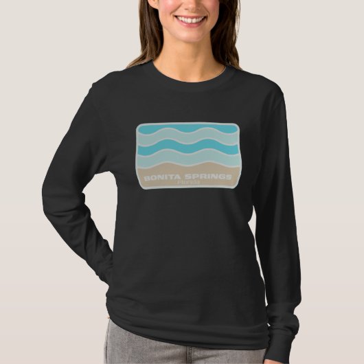 T-shirt Bonita Springs Florida Retro FL Waves Beach Souven (Devant)