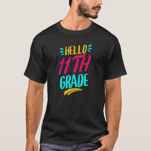 T-shirt Bonjour 11e année Premier jour de l'enseignant de