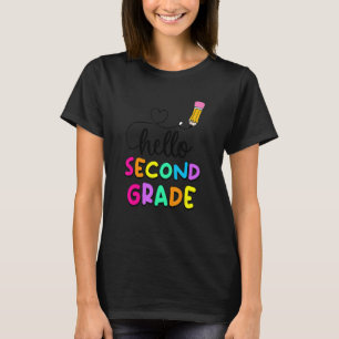 T-shirt Bonjour 2e année 1er jour Enseignants Enfants Reto