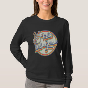 T-shirt Bonjour 2e Année Heureux Premier Jour De L'École V