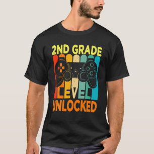 T-shirt Bonjour 2E Niveau De Qualité Déverrouillé Jeu Vidé