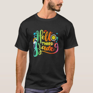 T-shirt Bonjour 3E Année 3E Année Retour À L'École Gi