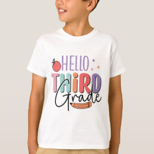 T-shirt Bonjour 3e année de retour à l'école