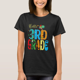 T-shirt Bonjour 3e année drôle 1er jour d'école professeur