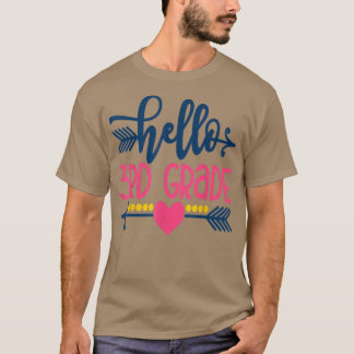 T-shirt Bonjour 3e année Enseignant enfants Retour à l'éco