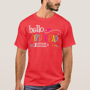T-shirt Bonjour 3e année Funny 3e année Retour à l'école T