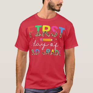 T-shirt Bonjour 3e Année Ici Je Reviens À L'École Boho Le