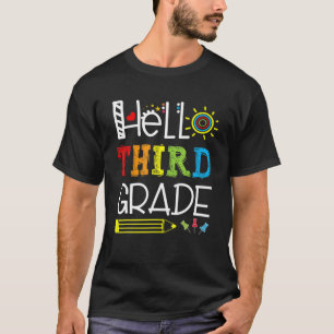 T-shirt Bonjour 3Ème Année Fun 3Ème Année De Retour À L'Éc