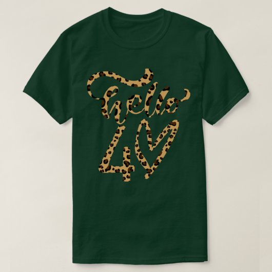 T-shirt Bonjour 40 Leapord cadeau d'anniversaire pour Mama (Design devant)