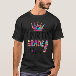 T-shirt Bonjour 4e année Diva filles retour à l'école Leop