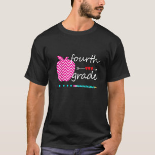 T-shirt Bonjour 4e année Enseignant de Coeur de 4e année R