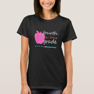 T-shirt Bonjour 4e année Enseignant de Coeur de 4e année R